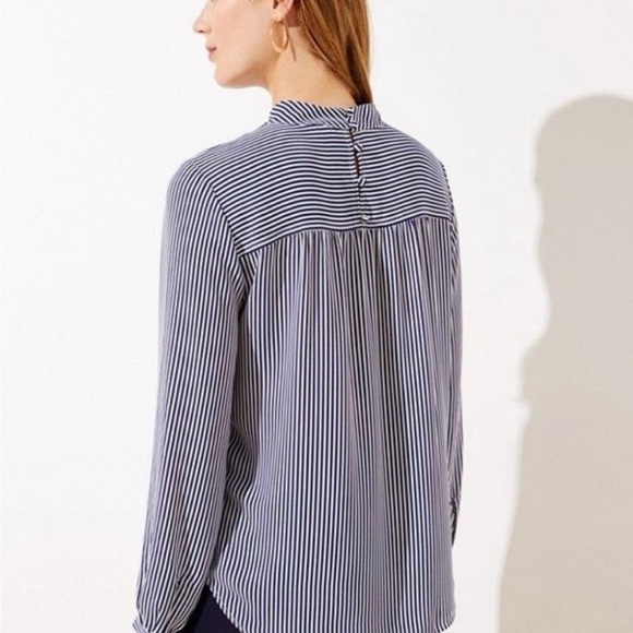 Loft Striped Women's Top - Blue and White - Picture 2 of 6